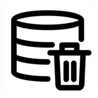 Trash Server icon concept in black color vector