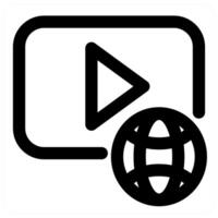 Global and digital in black color vector