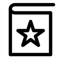 Favorite Book and education icon concept in black color vector
