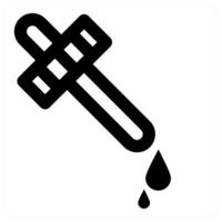 Dropper and medical icon in black color vector
