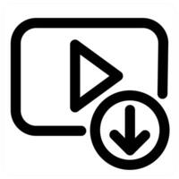 Download and file in black color vector
