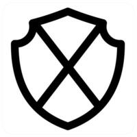 Wrong Shield and remove in black color vector