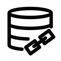 Server Link and link icon concept in black color vector