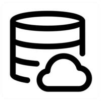 Server Cloud icon concept in black color vector