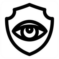 View Security icon concept in black color vector
