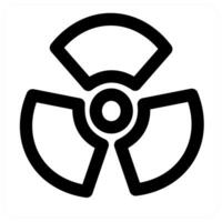 Nuclear and atom in black color vector