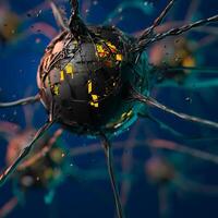 Neural Symphony. A Stylized Neuron with Dendritic Elegance photo