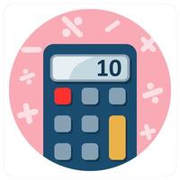 Calculator and maths icon vector