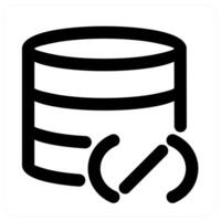 Server Prohibited and prohibited icon concept in black color vector