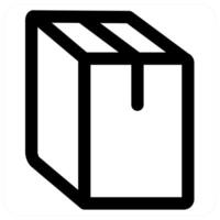 Parcel and delivery icon concept in black color vector