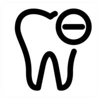 Tooth and dentist icon concept in black color vector