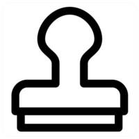 Stamp and mail in black color vector