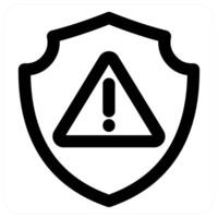 Alert Security icon concept in black color vector