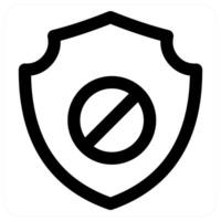 Security Prohibited icon concept in black color vector