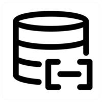 Server and database icon concept in black color vector