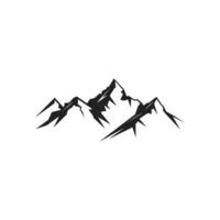 Mountain range in black and white, showcasing sharp, angular peaks and rugged terrain vector