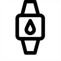 Smart Watch and technology icon concept in black color vector