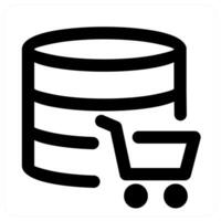 Server Cart icon concept in black color vector
