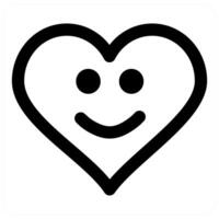 Heart and healthcare icon concept in black color vector
