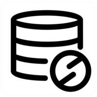 Server Prohibited and forbidden icon concept in black color vector