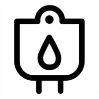 Blood Transfusion and transfusion in black color vector