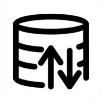 Server Sync and refresh icon concept in black color vector