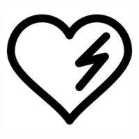 Heart and health concept icon in black color vector