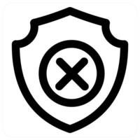 Remove Security icon concept in black color vector