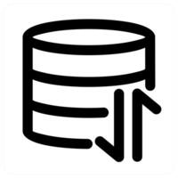 Server Sync and database icon concept in black color vector