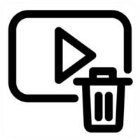 Remove and delete in black color vector