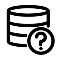 Server Query icon concept in black color vector