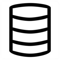 Server and database in black color vector