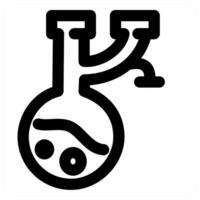 Experiment and science icon concept in black color vector
