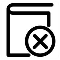 Wrong book and error in black color vector