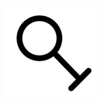 Gender and transgender icon concept in black color vector