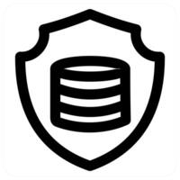 Server Security icon concept in black color vector