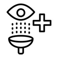 Eyewash Station Line Icon Design vector