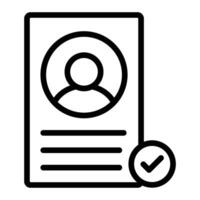 Identity Management Line Icon Design vector