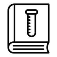 Lab Notebook Line Icon Design vector