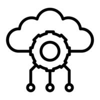 API Integration Line Icon Design vector