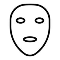 A black and white drawing of a mask vector
