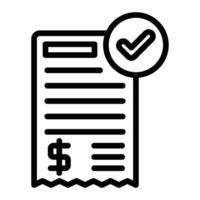 Payment Successful Line icon Design vector