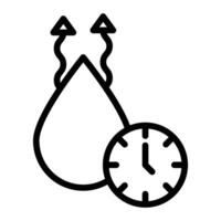 Drying Time Line Icon Design vector