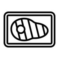 Packed Meat Line Icon Design vector