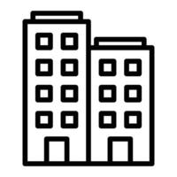 Office Building Line Icon Design vector