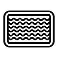 Ground Meat Line Icon Design vector