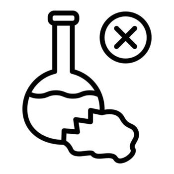 Failed Experiment Line Icon Design vector