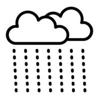 Rain Line Icon Design vector