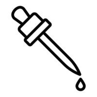 Pipette Line Icon Design vector