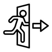 Emergency Exit Line Icon Design vector